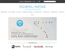 Tablet Screenshot of downlinens.com